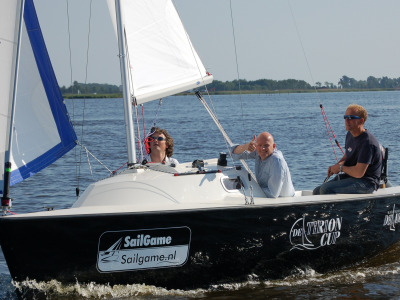 Competatieve strijd met zeilboten 